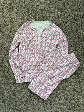 Roller Rabbit Monkey Pink Pajamas - XS